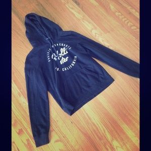 Hollister Logo Navy Sweatshirt Hoodie