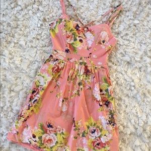 Floral Strappy Fit and Flare Dress