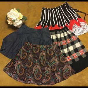 Bundle of 4 skirts- Sizes L, 6, 8