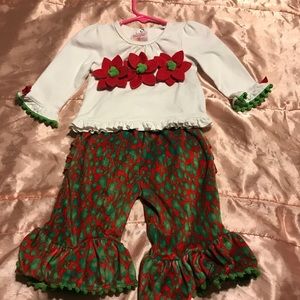 Mud Pie Christmas outfit 12-18 mo