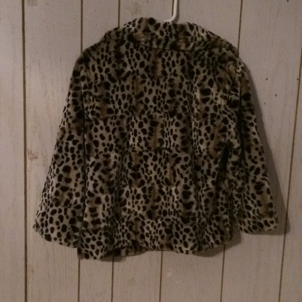 Fux Fur winter coat  Leapard style - Picture 3 of 4