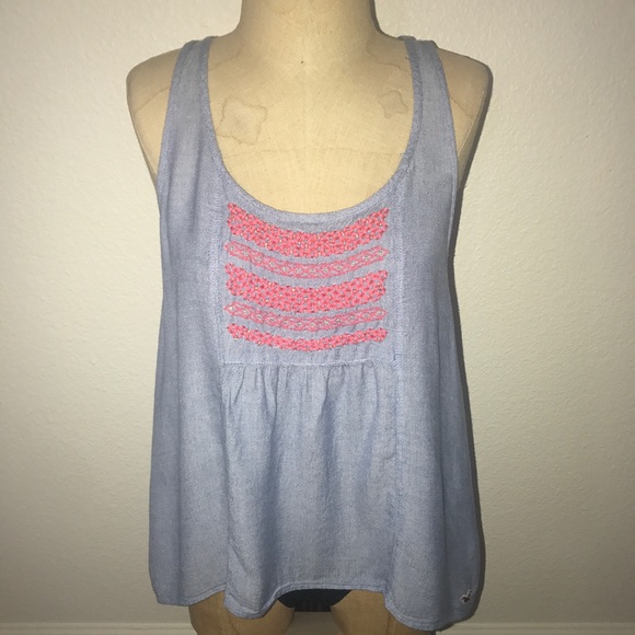 Hollister Light Blue Tank Top - Picture 1 of 2