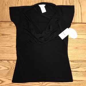 NWT Scoop/Cowl Neck Dressy Short Sleeve Tee