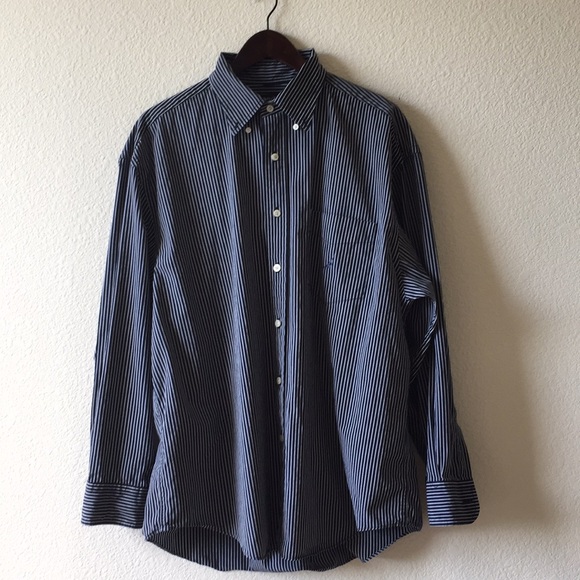 Nautica Other - Nautica Striped Navy Long Sleeve Dress Shirt XL