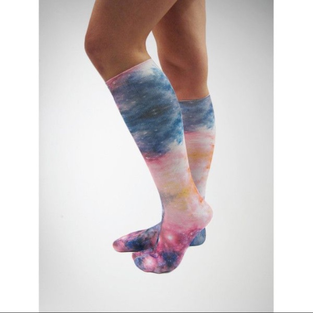 Galaxy knee socks