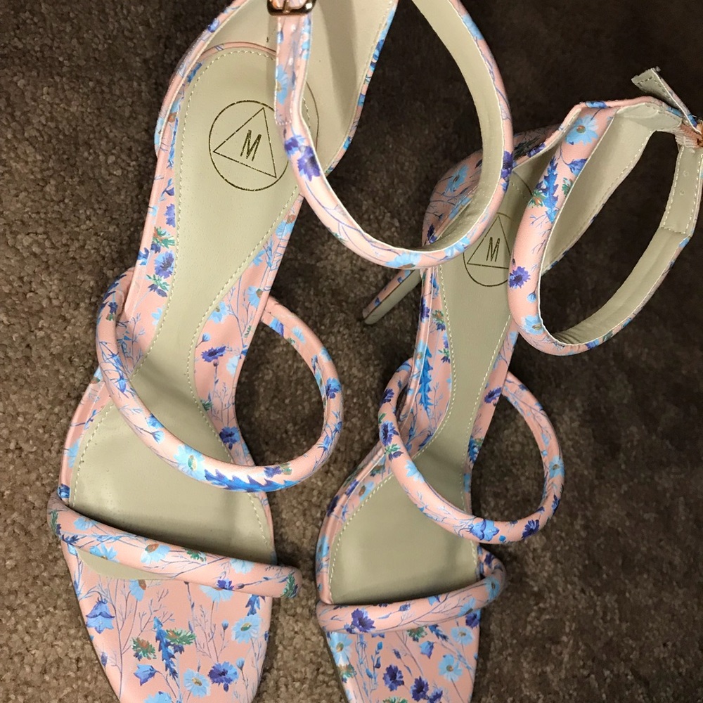 Pink Floral Heels
