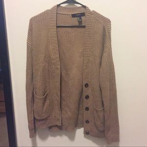 Brown knit cardigan