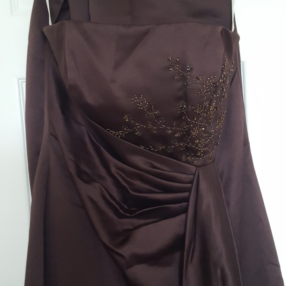 Chocolate brown bridesmaid dress