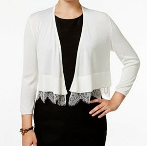 Tommy Hilfiger White Cropped Cardigan Size X-Large