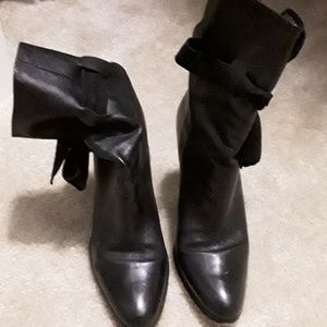 Charles by Charles David Black Leather Ankle Boots
