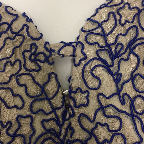 NWOT Topshop dark ivory and blue bustier - Picture 3 of 7