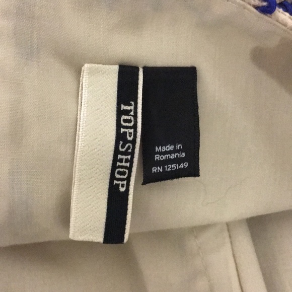 NWOT Topshop dark ivory and blue bustier - Picture 6 of 7