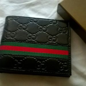 Gucci Webbed Bi fold wallet