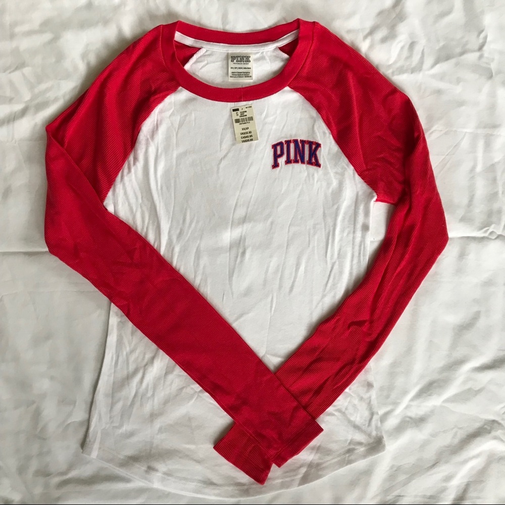 VS PINK Vintage Baseball Tee size XS NEW WITH TAGS