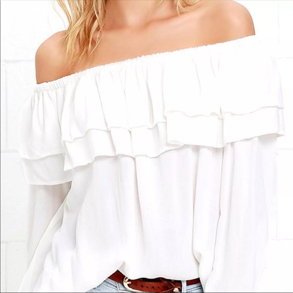Luca white off the shoulder top