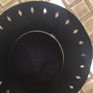 Black hat with silver detail