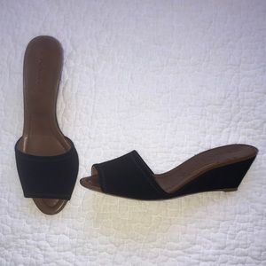 Prada Ladies Black Open Toe Shoes