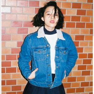 American Apparel Sherpa Denim Jacket