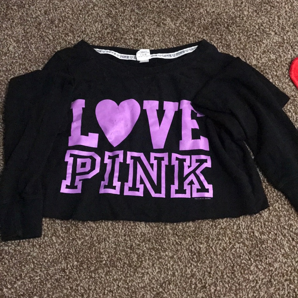 Cropped PINK crew neck