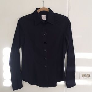 Tailored Fit & Non-Iron:  Button Down, Navy Blue