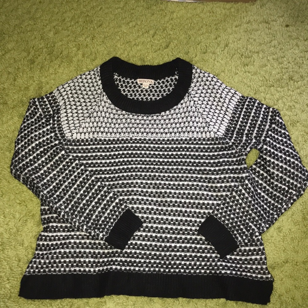 Black and white sweater
