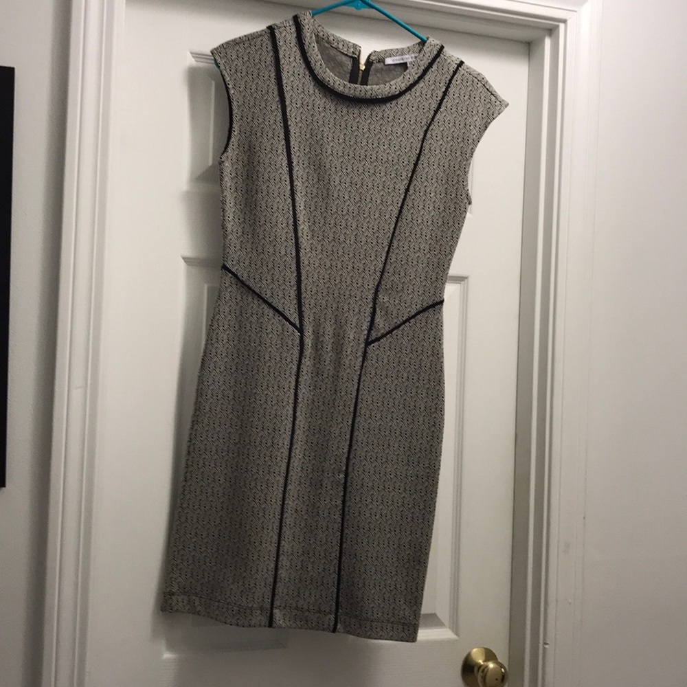 Black and white supper back dress