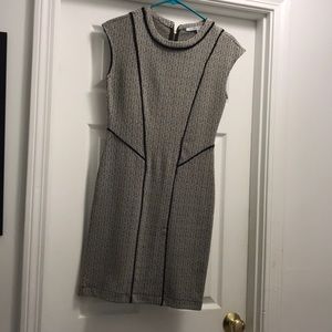 Black and white supper back dress