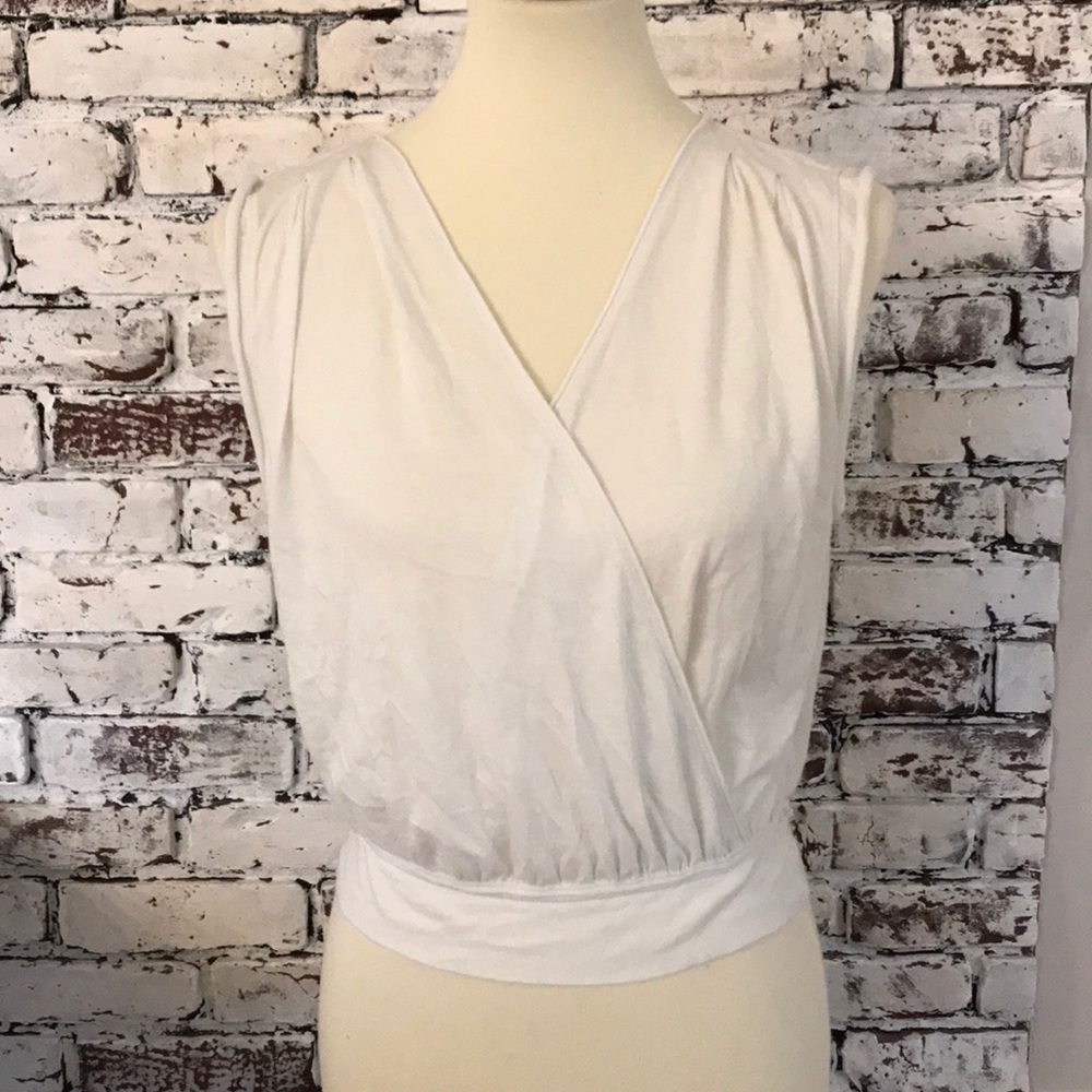 Free People White Cropped Tank Top