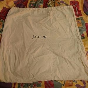 J.Crew flannel drawstring storage bag large