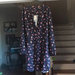 Gap navy blue tunic style shirt dress