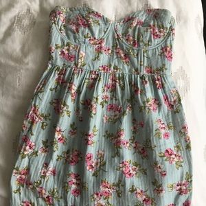 Strapless Floral Bustier Dress