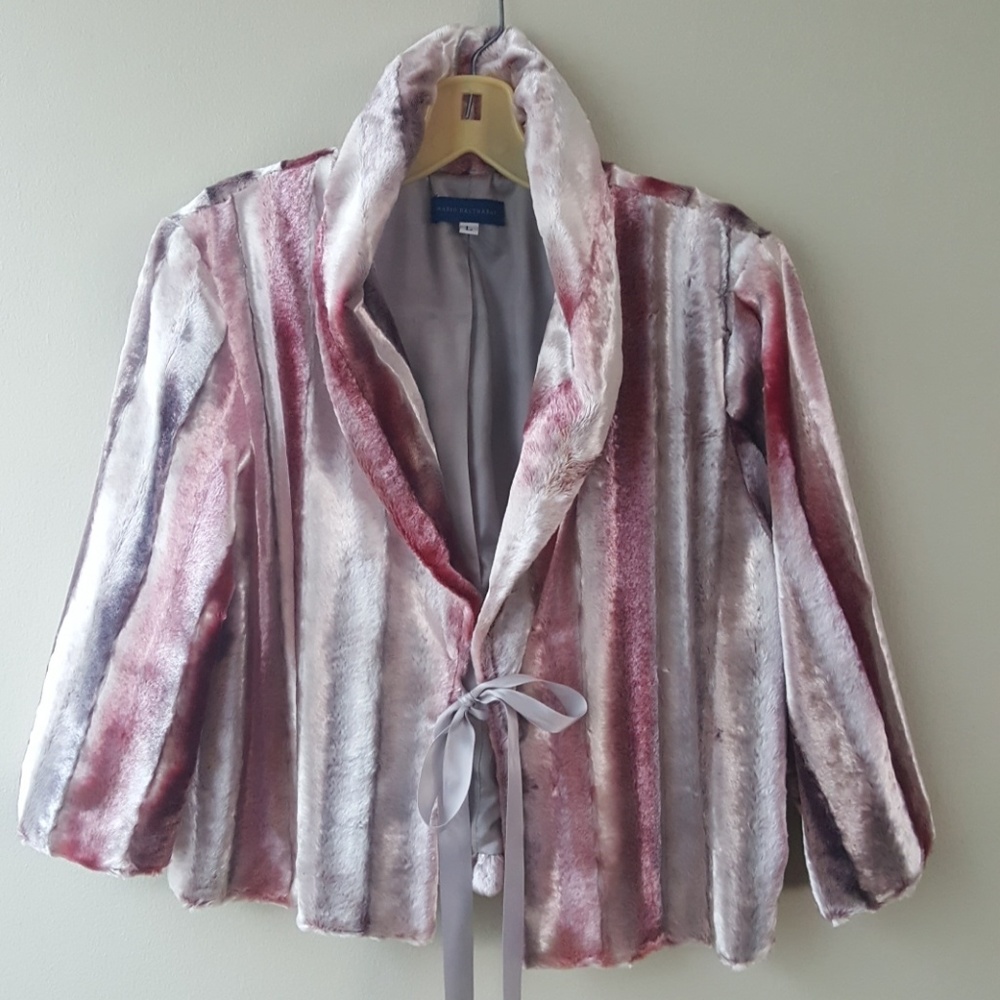 Fabulous silver/pink/merlot velvet jacket