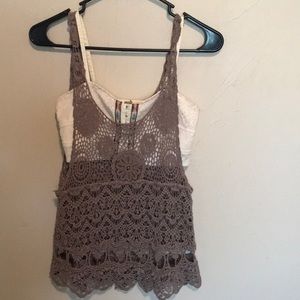 Crocheted tank top from buckle