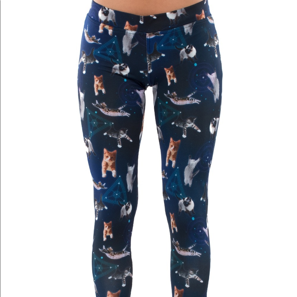 NWT Cats in Space Leggings Plus Size XL!