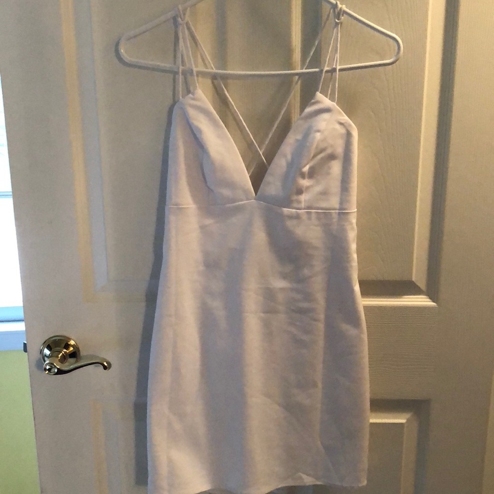 White formal bodycon dress-TOBI