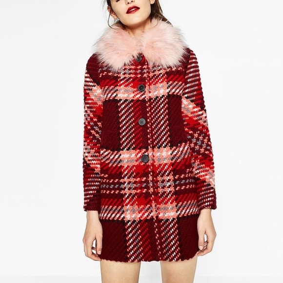 Simonetta Ravizza Fur Collar Check Coat 2 852 Aw18