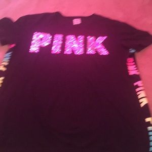 Short sleeve pink shirt xs but fits like a medium