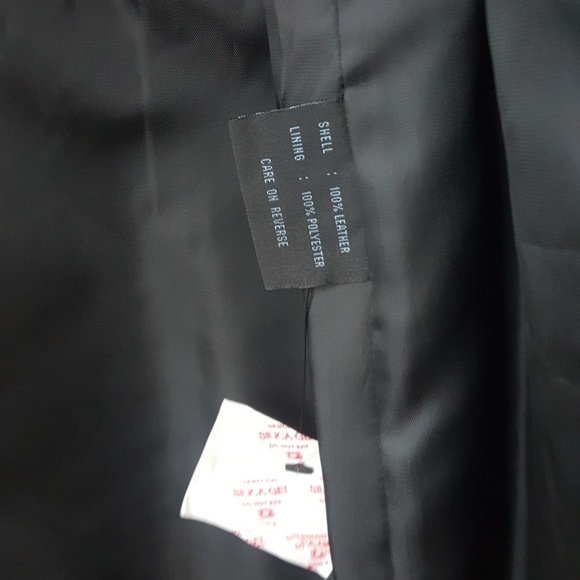 Kenneth Cole Reaction Black leather trench - Picture 3 of 4