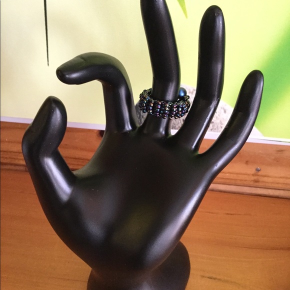 Swarovski Crystal Pearl Beaded Ring r6 - Picture 5 of 5