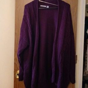 NEVER WORN Purple Knit Open Front Cardigan