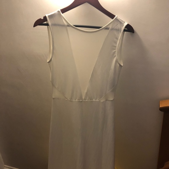 White Maxi Prom Dress - Picture 1 of 6