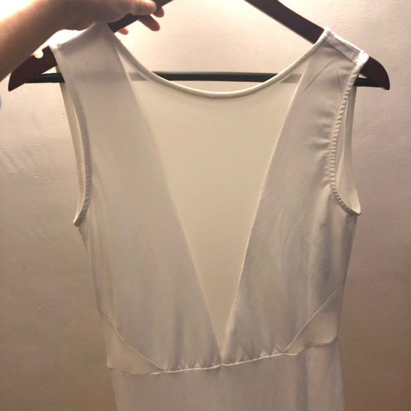 White Maxi Prom Dress - Picture 3 of 6