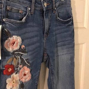 Zara embroidered jeans