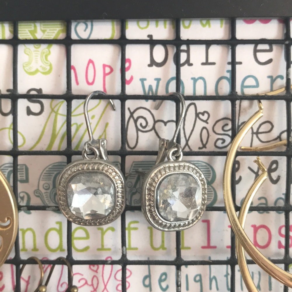 Simple drop earrings.