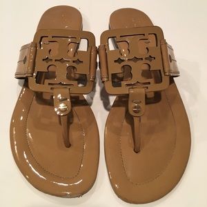 Tory Burch Square Miller Sandal in Nude Patent