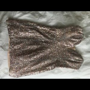 Low-Cut, Sequin, Mini Dress