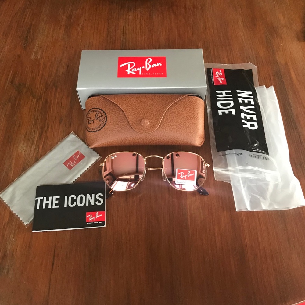 BRAND NEW Ray-Ban Hexagonal Flat Lense sunglasses