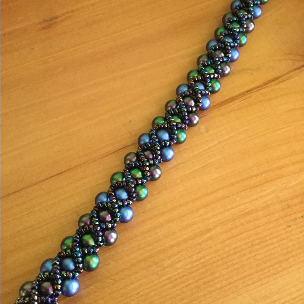 Swarovski Crystal Pearl Beaded Bracelet B1 - Picture 5 of 6