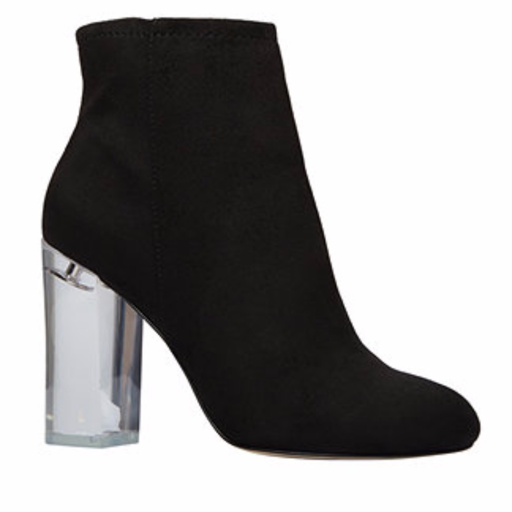 Talcahuano Black Microsuede Ankle Boots Size 11