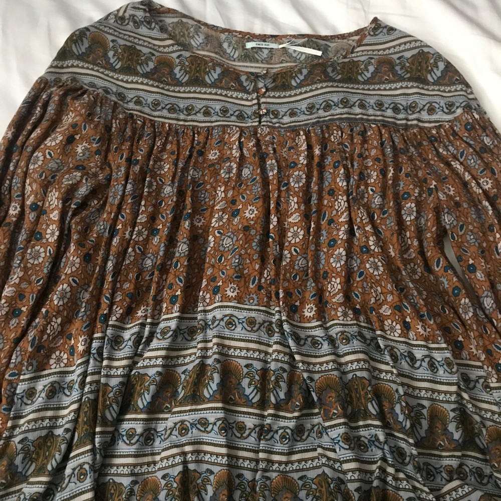 Urban Outfitters Long Sleeve Patterned Blouse
